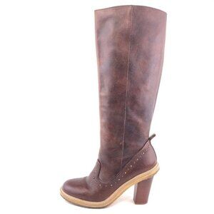 Schuler & Sons Philadelphia Cherrywood Leather Studded Tall Boots 8 B